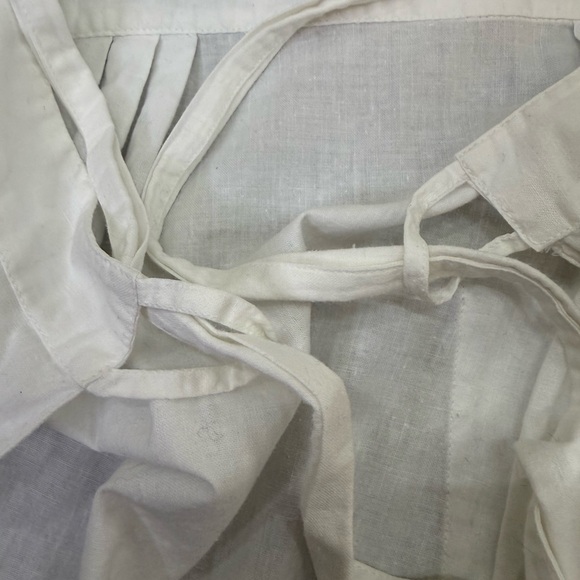 Handmade Battenburg Vintage Linen Apron Victorian Maid size M/L - Picture 11 of 12